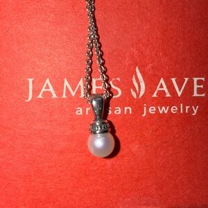 James Avery Silver Necklace with Pearl Pendant